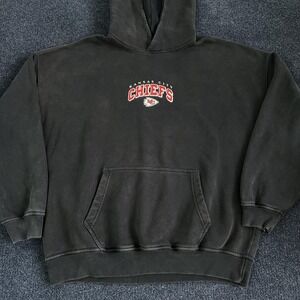Kansas City Chiefs Abercrombie Hoodie Sweatshirt Mens XL Black NFL Football